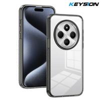 KEYSION Transparent Phone Case for Redmi 14C Soft TPU+PC Anti-slip HD Clear Shockproof Phone Back Cover for Xiaoami POCO C75 for Redmi 14C juoda