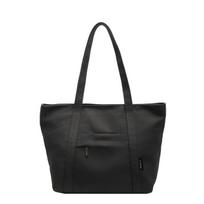 Large capacity lazy style canvas bag for women new Japanese minimalist shoulder student university class commuting bag