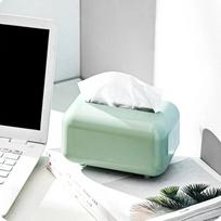 Tissue Box Household Anti-dust with Lid Desktop Inside Spring Paper Holder ABS Smooth Edge Tissue Container Home Decor balta