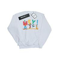 Disney Mens Mickey Mouse Friends Hey Sweatshirt M balta