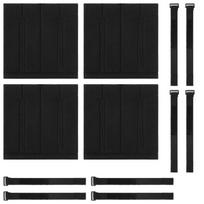 4Pcs Bunk Bed Ladder Pad Anti-Slip Ladder Fastening Cover Soft Comfort with 8 Adjustable Straps Kids Climbing Bed Ladder Pad black