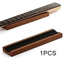 Guitar Neck Rest Support Caul Stand Repair U-shaped Non-skid Long Wood Pillow Display black