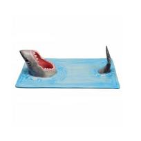 3D Shark Ceramic Plate Japanese Style Large Capacity Sushi Serving Plate Independent Sauce Area Ceramic Dumpling Plate Meal