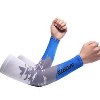 Summer  Sunscreen Ice Silk Sleeve Uv Sun Protection Cooling Anti-Slip Arm Sleeves Men Women Outdoor Sport Cycling Sleeve white