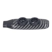 Kazoo Flute Dual Hole Flute Adjustable Musical Wind Instrument with Diaphragm for Playing Performance Striped
