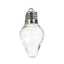Christmas Bulb Gift Jar Clear Plastic Fillable Light Bulbs Shape Ornaments with Screw Off 1pc