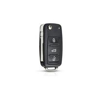 Coque de cl de Voiture Pliante de Remplacement Fob pour VW Volkswagen Golf Mk6 T1guan Polo Passat CC Seat Skoda Octavia 3 Boutons juoda