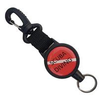 Stainless Steel Retractable Cord Telescoping Stainless Steel Cable with Clip for Diving Enthusiasts Coiled Lanyard
