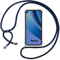 Coque pour Google Pixel 10a, Protection Silicone Antichoc avec Bandoulière Bleu Marine