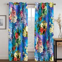 Van Gogh Monet Painting Curtains European Renaissance Art for Bedroom Living Room Kitchen Window Grommet Top (50Wx50H)x2(CM)&Rod Pocket blue