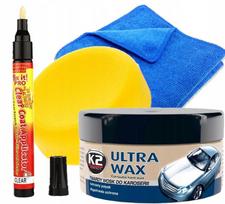 K2 Ultra Wax Wosk Twardy Samochodowy Carnauba + Pisak Do Usuwania Rys Auta