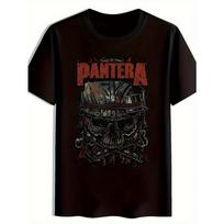 Europos dydis Vyriški Juodi Pantera Grafikos Dydžio Per Dydį T-shirt Drąsus Kaukolės Įrankio Dizainas Trumpomis Rankovėmis Apvalia Kaklo Ištisus Sezonus Komfortas Skalbiamas Mašinoje Atsitiktinis S juoda