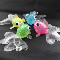Cute Squishy Kawaii Big Eyes Cartoon Goldfish Slow Rising Gold Powder Maltose Ball Squeeze Fidget Toy Big Tail Goldfish Kids Gifts