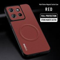 For Motorola Edge 50 Case Luxury Car Magnetic Holder Phone Case For Motorola Moto Edge50 5G TPU Silicone Shockproof Back Cover Moto Edge 50 raudona