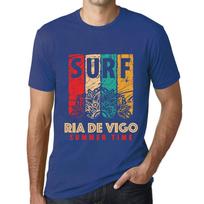 Men’s Vintage Tee Shirt Graphic T Shirt Surf Summer Time RIA DE VIGO Royal Blue XS džinsinio mėlyna spalva