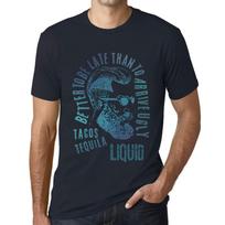 Men’s Vintage Tee Shirt Graphic T Shirt Tacos, Tequila and Liquid Navy XS bedugnė
