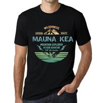 Men’s Vintage Tee Shirt Graphic T Shirt Mountain Explorer Mauna KEA Deep Black XS juoda