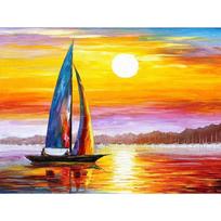 5D „pasidaryk pats“ deimantų piešimas mažo burlaivio siuvinėjimo kryželiu krištolinio akmens mozaikos namų dekoras 20X30CM