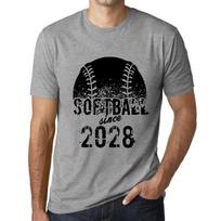 Men's T-Shirt Graphic Softball Since 2028 Gris Chine XS blankiai pilka spalva
