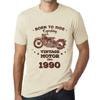Men's Vintage Tee Shirt Graphic T Shirt Easy Rider Since 1990 Natural XS smėlis