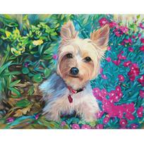 Pomėgiai ir amatai Siuvinėjimas kryželiu Deimantinis siuvinėjimas Jorkšyro šunų raštas 5D „pasidaryk pats“ deimantiniai paveikslai 20X30CM blue