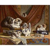 „Pasidaryk pats“ Daimondo tapyba gyvūnai „Cat Deimantinė mozaikos kryžminio dygsnio deimantinė tapyba“ atvyksta sienos lipdukas 20X30CM