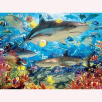 Deimantų tapyba Sea World Shark Scenery Rankdarbių rinkinys Namų dekoras Deimantų mozaikos išpardavimas siuvinėjimas 20X30CM