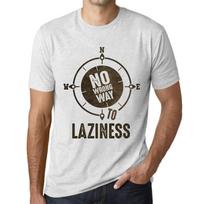 Men’s Vintage Tee Shirt Graphic T Shirt No Wrong Way Laziness Vintage White XS baltos spalvos nuo blyksnio