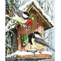 Visas 5D „pasidaryk pats“ deimantinis paveikslas animacinis filmas „Little Bird“ mozaikos siuvinėjimas kryželiu namų dekoras, rankų darbo 25x30cm gray