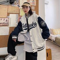 Baseball Uniform Jackets for Women Spring and Autumn Loose and Thin Couple Retro Clothes Oversized Jacket XXL balta