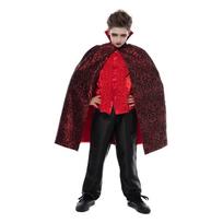 Berniukų Helovino Gotikinis prabangus vampyro kostiumo komplektas S black