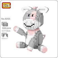 LOZ 9255 Gyvūnų pasaulis Animacinis filmas asilas arklys, sėdintis augintinis, 3D lėlė „pasidaryk pats“ Mini deimantiniai blokeliai, plytos, statybinis žaislas vaikams Dovanų be dėžutės white