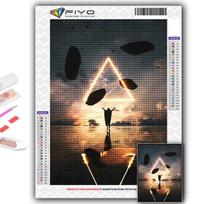 5D DIY Diamond Painting CyberPunk Geometric Aesthetics Cross Stitch Diamond Art Embroidery  Mosaic Home Deco Full Round 20X30CM