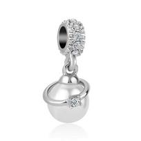 100 %925 Sterling Silve Castle Pearl Boy Girl Apple Pendant Dangle Beads Fit Original Charms Bracelets Diy Women Jewelry gray