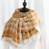 Kašmyro šaliko imitacija žieminė moteriška saldi vidutinio ilgio šalikas šilto spausdinimo skara skara beige