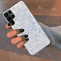 For Samsung Galaxy S23 Ultra Plus Case Bling Glitter Dream Shell Soft TPU Cover For Samsung S 23 S23Ultra S23Plus Shiny Laser Phone Cases Samsung Galaxy S23 rožinė