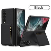 Skirtas Samsung Galaxy Z Fold 4 5g Case Ultra plonas paprastos odos kortelės lizdo laikiklis plastikinis dangtelis, skirtas Samsung Z Fold 4 Fold4 For Galaxy Z Fold 4 juoda