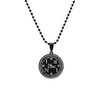 Solomon Archangel Necklace Raphael Key Talisman Possession Wisdom Love Wealth Talisman Pendant Necklace black