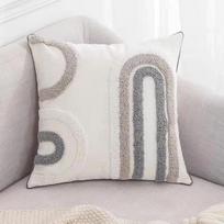 Kuoduotas sofos pagalvės užvalkalas Retro Paprastas Meno Apskritimas Velvetas Pagalvė Sofa Biuras Minkštas Pagalvės Užvalkalas white