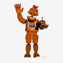 Fnaf Unnightmare Chica Five Nights At Freddy'S 2 Ultim Iron on Heat Transfer Printing Vinyl Patches Sticker for Clothes DIY Appliques Washable Patches orange