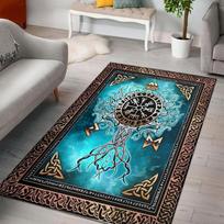 Viking Logo Rectangle Rug Norse Mythology Symbols Rug Bedroom Living Room Rug Carpet for Home Decor Floor Rug Carpet Area Rug 40x120cm gray