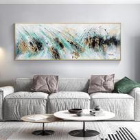 Sienų meno plakatas Abstract Art Aliejinė tapyba ant drobės spaudinio Sienos abstraktus Auksinis žalias abstraktus paveikslas svetainės dekoravimui 20*40cm gray