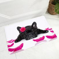 3D mopsas Husky šunų raštas neslystantis kilimas durų kilimėlis šunų durų kilimėlis virtuvės svetainės grindų kilimėlis 40x120cm blue