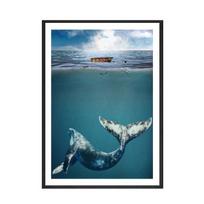 Modern Underwater World Whale Shark Posters and Prints Seascape Wall Art Canvas Painting Pictures for Living Room Home Decor 21*30cm