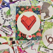 8.8*6.3cm Origami Lenormand 43 Pcs Playing Cards