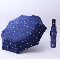 Full-automation Little Bear  Beach umbrella Sun protection umbrella Folding umbrella for both sunny and rainy days blue