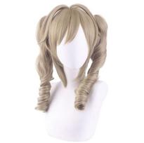 Anime Women Wigs Game Genshin Impact Barbara Long Ponytails Wig Cosplay Costume Heat Resistant Synthetic Hair One Size smėlis