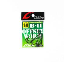 Owner B-11 Worm Hook Offset Size 1/0 (0036)