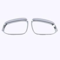 ABS chromo / anglies pluošto apdailos automobilių stiliaus priedai 2 vnt., skirti Toyota Highlander Kluger automobilio galinio vaizdo veidrodėliui Chrome Eyebrow white