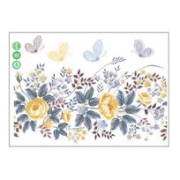 Lipdukas Nuimamas lipnus vandeniui atsparus PVC vonios sienų meno dekoravimo lipdukas namų reikmenys 25*35cm Flower